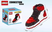 Linkgo Connection Blocks - Sneaker (Rood/Zwart/Wit) | Speelgoed voor kinderen jongens meisjes | technic friends city ninjago creator | Nike Air Jordan 1 | Cadeau Kindercadeau Lego