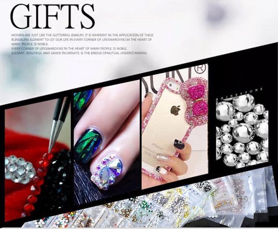 Liliume 1440 stuks hotfix strass steentjes SS20 zwarte strass steentjes