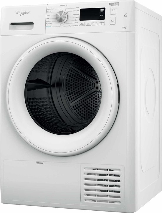 Whirlpool Wasdroger | Model FFTCM118XBFR | Wit | Vrijstaand | 8 kg | FreshCare | Easy-Cleaning filter