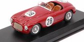 De 1:43 Diecast Modelcar van de Ferrari 166MM Barchetta #28 van de GP van Portugal in 1952. De bestuurder was C. Biondetti. De fabrikant van het schaalmodel is Art-Model. Dit model is alleen online verkrijgbaar