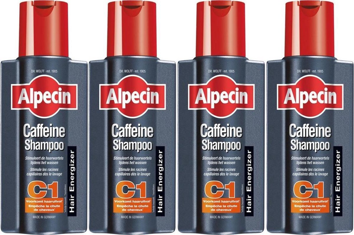 Alpecin Cafeïne Shampoo C1 Multi Pack - 4 x 250 ml