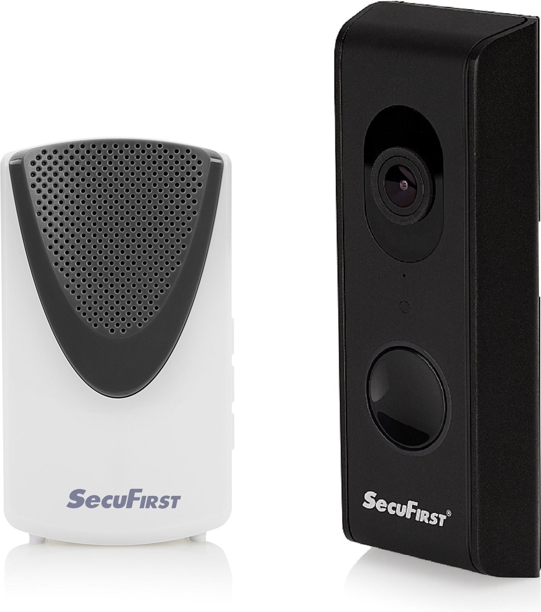 SecuFirst DID701BB Slimme Video deurbel met camera met draadloze gong Zwart - 1080P - SecuFirst
