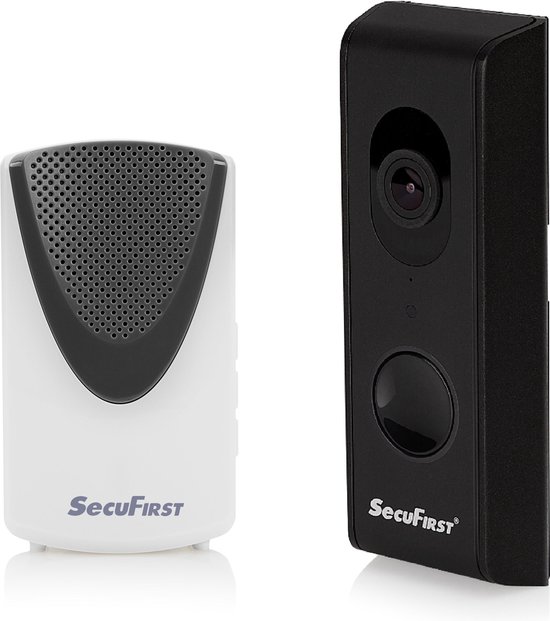 SecuFirst DID701BB Slimme Video deurbel met camera met draadloze gong Zwart - 1080P