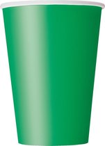 UNIQUE - 10 kartonnen bekers in smaragdgroen - Decoratie > Bekers, glazen en bidons