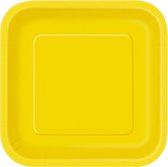 Gele Borden Vierkant 17,5cm 16st