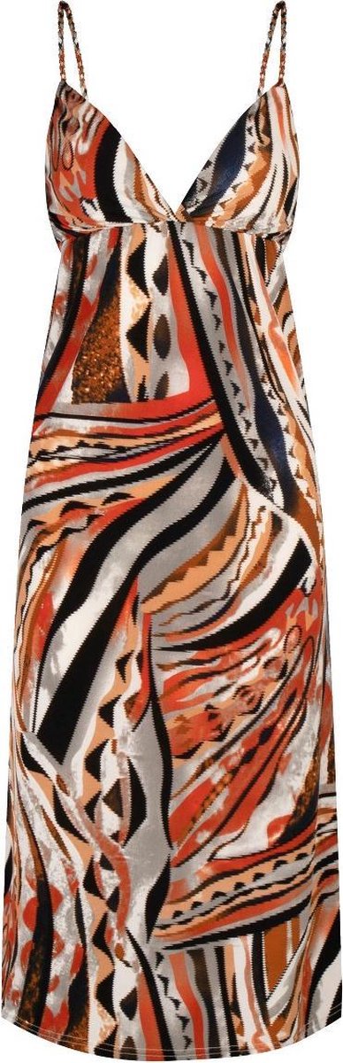 Midi jurk Artisan - L - Terra Zwart