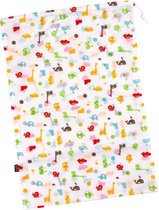 Kushies - Luiertas - Wetbag - 35x50cm - Wit - Dieren