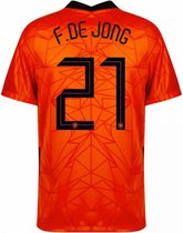 Nederlands Elftal Shirt Thuis Senior 2020-2021 - 21 F. De Jong - Maat L