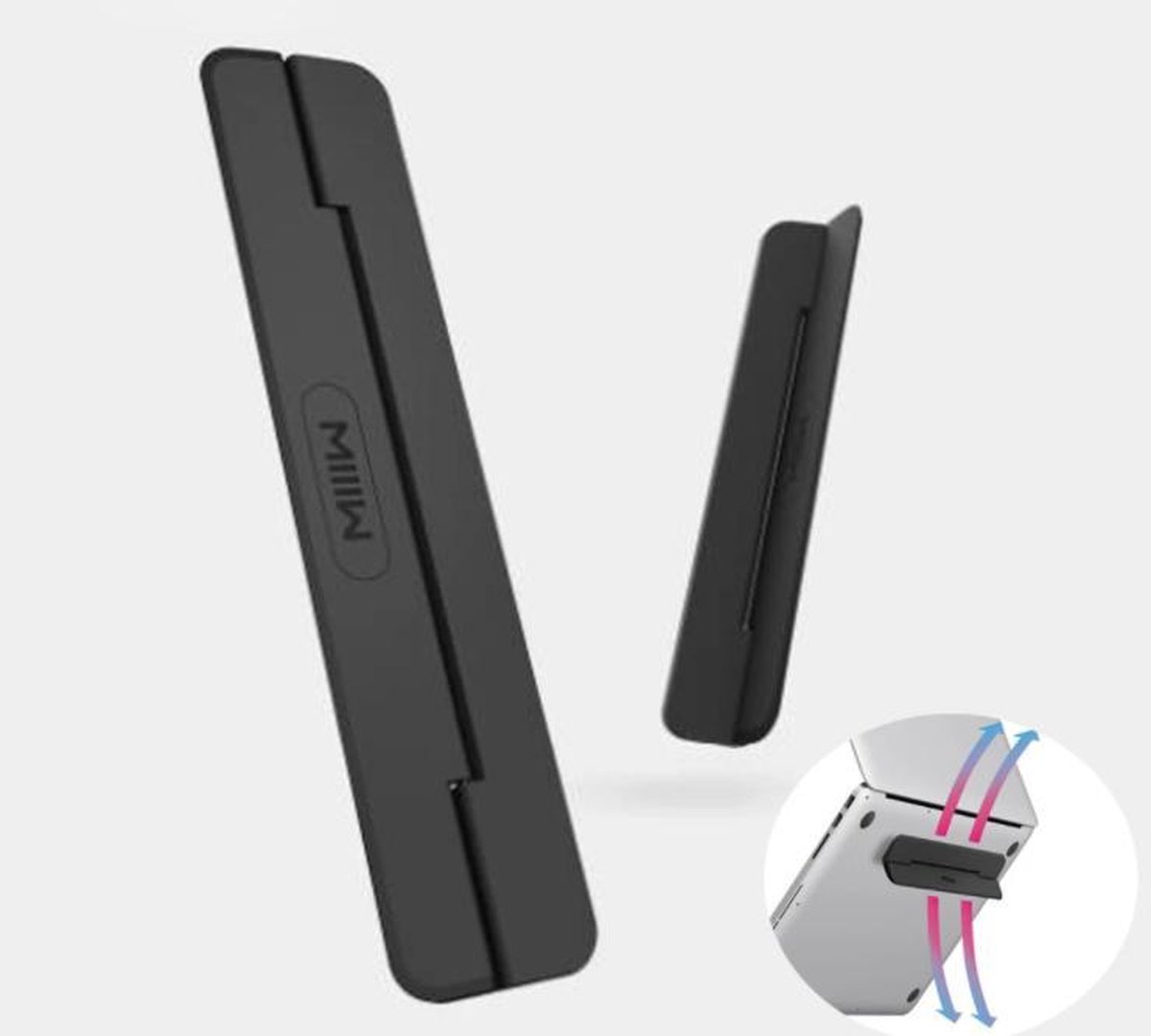 Laptop Standaard - Laptop Stand - Opvouwbaar & Ergonomisch - Tot 14 inch - Zwart
