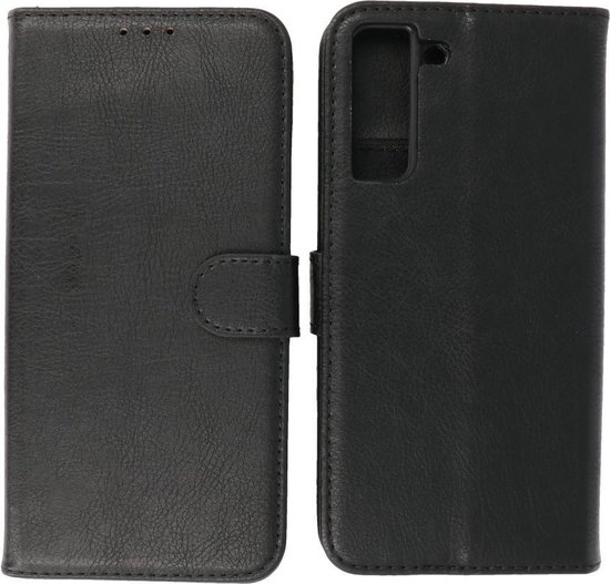Samsung Galaxy S21 FE Hoesje - Book Case Telefoonhoesje - Kaarthouder Portemonnee Hoesje - Wallet Cases - Geschikt voor Samsung Galaxy S21 FE - Zwart