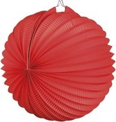 6 rode lampionnen 22 cm papier/metaal - lampion - rood