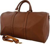 Luxe Reistas / Sporttas - PU Kunstleer - 50x24x26 cm - Bruin