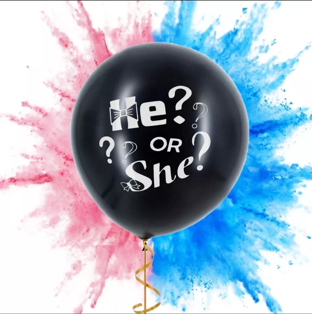 Klumpies Gender Reveal Ballon HE or SHE Poeder - Rookbom - Rookkanon - Rook  - Bom -... | bol.com
