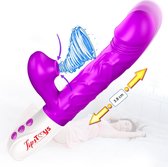 TipsToys Luchtdruk Vibrators - Clitoris Dildo voor Vrouwen Seksspeeltje Paars