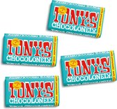 Tony's Chocolonely Melk Pennywafel Chocolade Reep - 4 x 180 gram