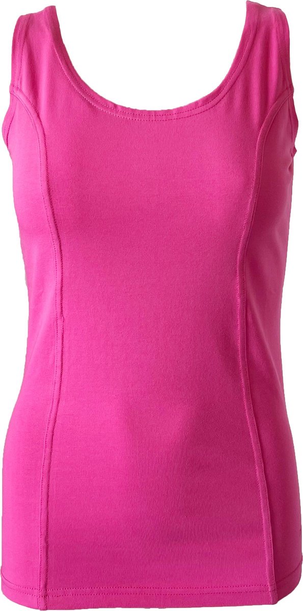 MOOI! Company - Basis Top Amelia - Top met brede bandjes - Aansluitend model - Kleur Carmin Rose - XXL