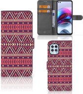 GSM Hoesje Motorola Moto G100 Bookcase Aztec Purple