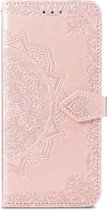 Samsung Galaxy S21 Bookcase - Roze - Bloemen - Portemonnee Hoesje