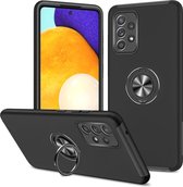 Samsung Galaxy A52 4G 5G Ring Zwart Cover Case Hoesje Siliconen Tpu FSBL