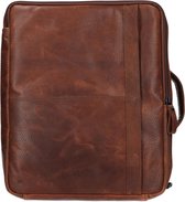 Manfield - Cognac leren rugzak