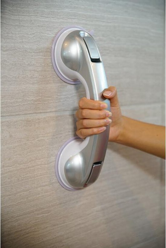 Kunststof Handgreep voor badkamer - 30.5cm - Douche Wandbeugel - Geen boorgaten