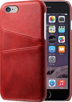 Apple iPhone 7 - 8 Card Backcover | Rood | Hoesje | PU Leren Wallet | Pasjeshouder