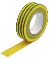 Elektro-Isolatieband PVC 15mmx10mtr - groen/geel - 10 Stuk(s)