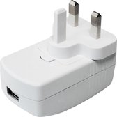 Muvit Travel World Charger USB plus 4 World Connectors (UK EU US AU) White (MUCHP0042)