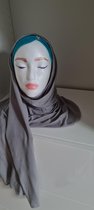 Instant Hijab | Hoofddoek | Comfortabele Omslagdoek | Jersey | One Size | Grijs