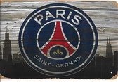 Paris Saint Germain, PSG Reclamebord van metaal METALEN-WANDBORD - MUURPLAAT - VINTAGE - RETRO - HORECA- BORD-WANDDECORATIE -TEKSTBORD - DECORATIEBORD - RECLAMEPLAAT - WANDPLAAT - NOSTALGIE -