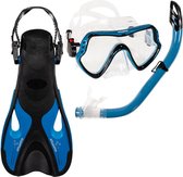 Atlantis Andros Set - Snorkelset - Volwassenen - Blauw/Zwart - 36-41