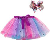 Paars glitter meisjes tutu rok - tule meisjes rok - Purple Glitter kleuren meisjes rok - maat 110/116/122/128 - meisje rokje 5 - 8 jaar