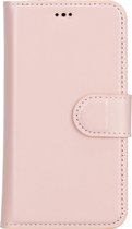 iPhone 12 Mini Hoesje - Roze Leren Telefoonhoesje - iPhone 12 Mini Hoesje Bookcase - Pink Wallet Case - Etra