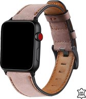 Q-DESYN Apple Watch bandje 38 mm - 40 mm - 41 mm - Leer - Roze