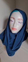 Instant Hijab | Hoofddoek | Comfortabele Omslagdoek | Chiffon | One Size | Donkerblauw | Marine
