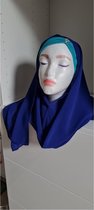 Instant Hijab | Hoofddoek | Comfortabele Omslagdoek | Chiffon | One Size | Royal Blue