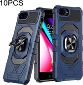 10 PCS Union Armor Magnetische PC + TPU Schokbestendige Case met 360 Graden Rotatie Ring Houder Voor iPhone 8 Plus/7 Plus (Blauw)