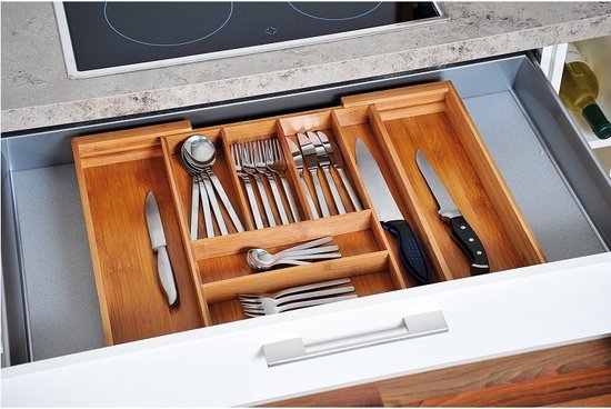 KESPER for kitchen & home Bestekbak van 100% fsc®-gecertificeerd bamboe (1 stuk) makkelijk