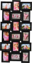 Decopatent® XL Collage de cadre photo pour 18 photos de (10x15 & 15x10 Cm) - Cadres photo photo - Cadre photo avec 18 cadres photo - 52 x 102 Cm