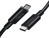 Choetech USB 4.0 Gen 3 kabel - USB-C (male-male) - 40Gbps - 100W - 0.8m