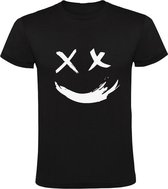 Smiley Paint Heren t-shirt | lach | graffiti | clown | grappig | cadeau | Zwart