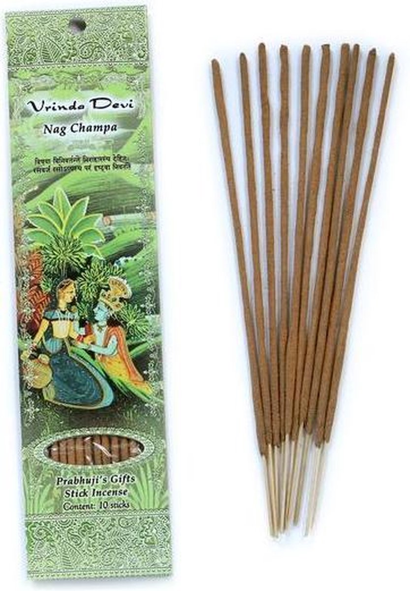 Wierooksticks, handgerold, 'Vrinda Devi' met Nag Champa, 20 sticks