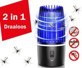 Go2goshop Professionele 2 in 1 Muggenlamp - Draadloos – Oplaadbaar - ingebouwde Batterij - Muggenvanger – Insectenlamp