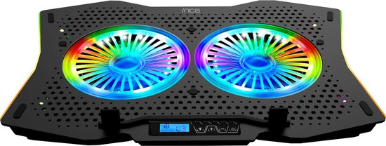 INCA INC-607GMS notebook/laptop/PS/XBox cooling pad Dark Mode 17 inch (10-18 inch)