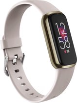 Luxe Siliconen Armband Geschikt Voor  Fitbit Luxe Activity Tracker - Horloge Bandje - Sportband Armband Polsband Strap - Horloge Band - Watchband - Vervang Horlogeband - Zweet & Weerbestendig - Small - Wit