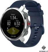 Siliconen Smartwatch bandje - Geschikt voor  Polar Grit X / Vantage M siliconen bandje - donkerblauw - Strap-it Horlogeband / Polsband / Armband