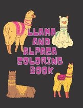 Llama and alpaca coloring book