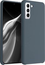 Hoesje Hoesje Geschikt Voor Samsung Galaxy S21 silicone - Hoesje Geschikt Voor Samsung Galaxy S21 hoesje Dark Gray - Cover s21 - hoesje S21 Nano Liquid siliconen Backcover