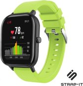 Siliconen Smartwatch bandje - Geschikt voor  Xiaomi Amazfit GTS silicone band - lichtgroen - Strap-it Horlogeband / Polsband / Armband