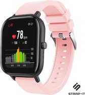 Siliconen Smartwatch bandje - Geschikt voor  Xiaomi Amazfit GTS silicone band - roze - Strap-it Horlogeband / Polsband / Armband